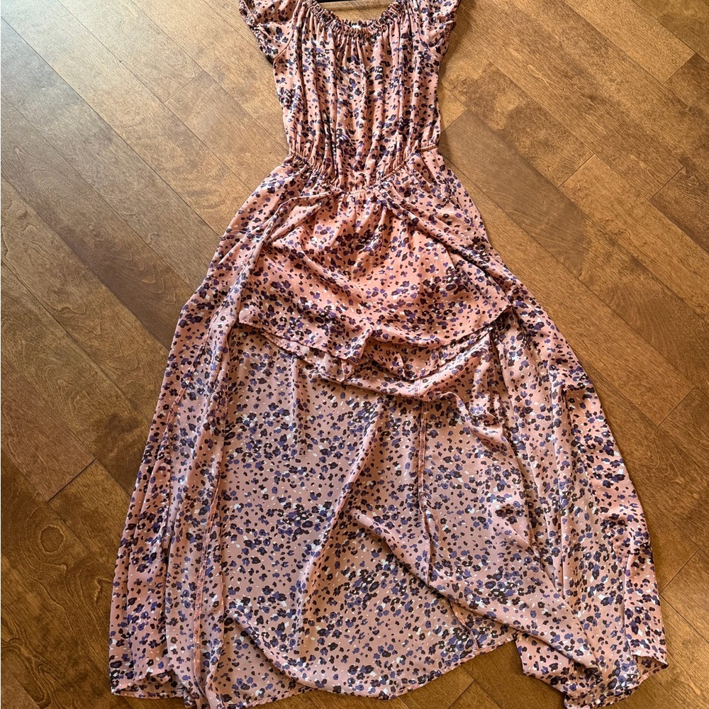 Pink Floral Off-Shoulder Romper